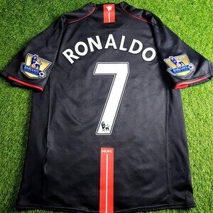 Cristiano Ronaldo Manchester United 2007 2008 Away Soccer Jersey M